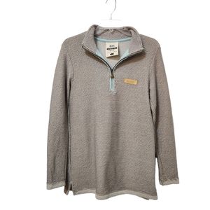 Jadelynn Brooke textured 1/4 Zip Pullover -JLB Boyfriend Pullover (Cool Grey)